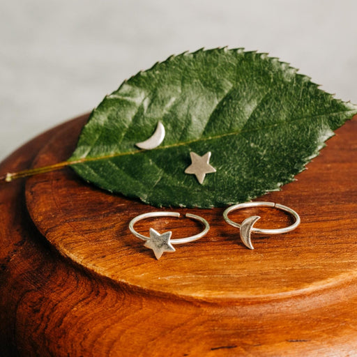 Silver Crescent Moon Ring - Ten Thousand Villages