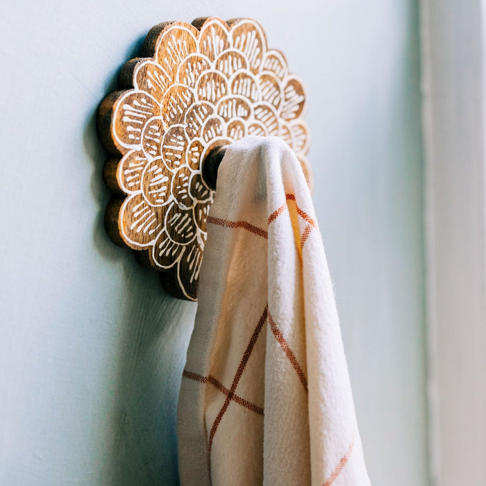 Dahlia Mango Wood Wall Hook - Ten Thousand Villages 2