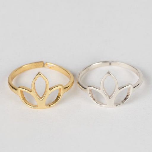 Silvery Lotus Ring - Ten Thousand Villages