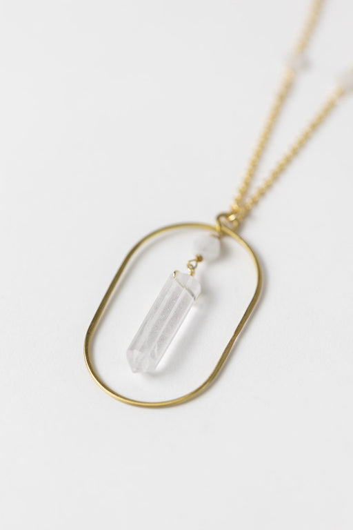 Moonstone Ellipse Necklace