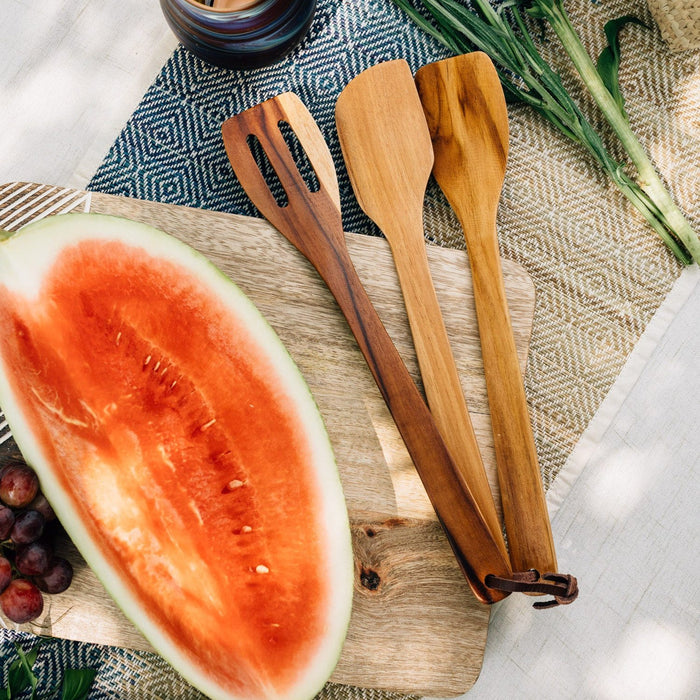 Sleek Teak Utensils Set - Ten Thousand Villages 3