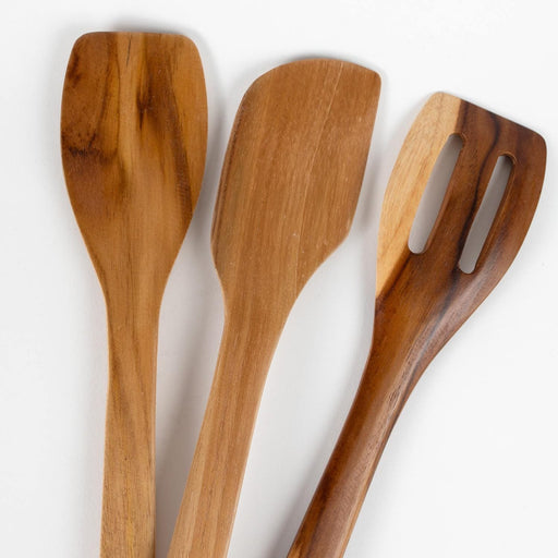 Sleek Teak Utensils Set - Ten Thousand Villages