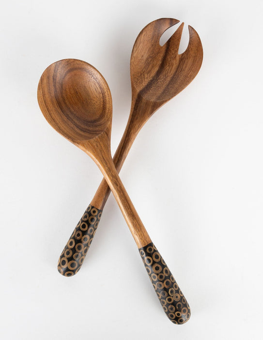 Gather Round Wood Salad Servers - Ten Thousand Villages 1