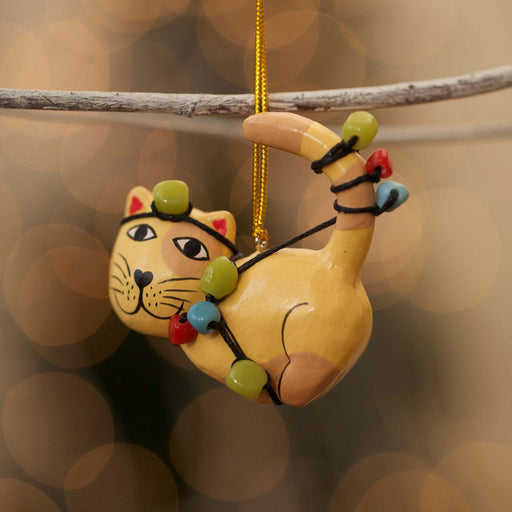 Tangled Up Cat Ornament - Ten Thousand Villages