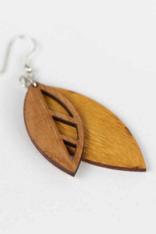 Falling Leaves Wood Earrings - Ten Thousand Villages